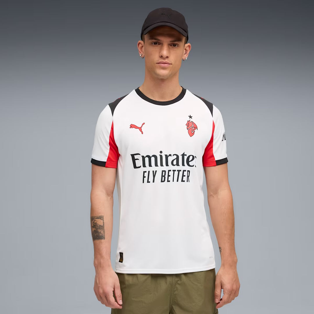 Puma AC Milan 25/26 Away Replica Jersey - Puma White/All Time Red 