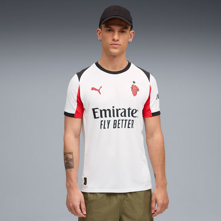 Puma AC Milan 25/26 Away Replica Jersey - Puma White/All Time Red 