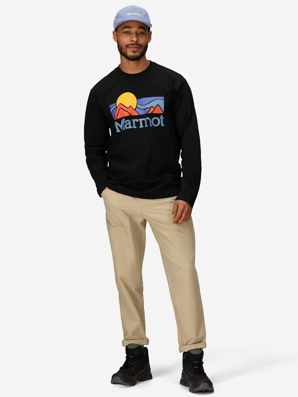 Marmot Men's Coastal Long Sleeve Tee Black 1