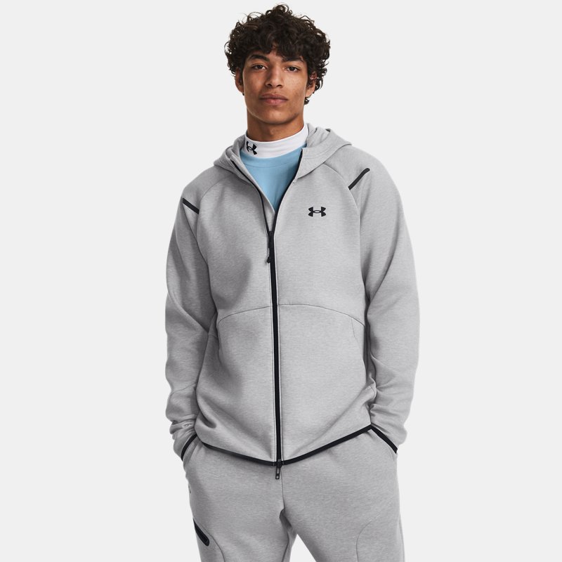 Under Armour Unstoppable Full Zip Fleece-light Grey-m 1