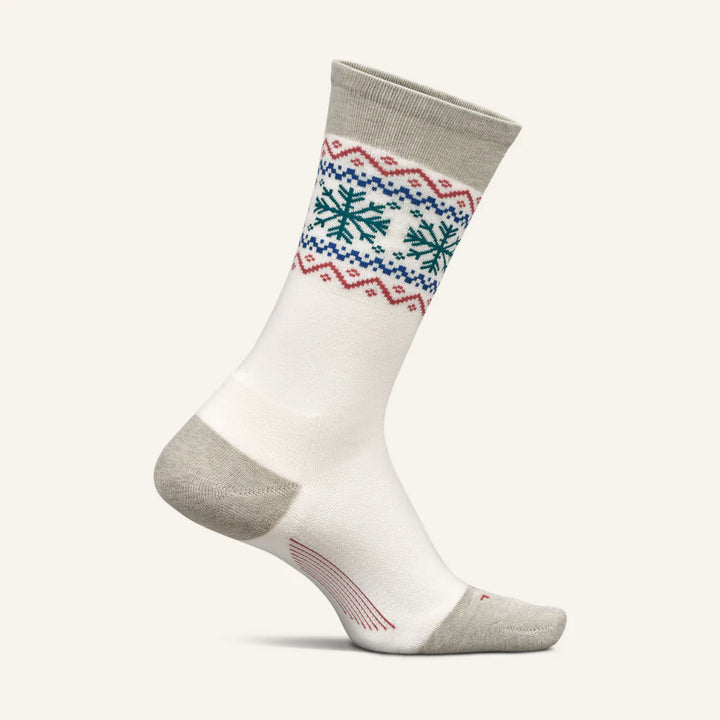 Feetures Everyday Women's Max Cushion Crew Socks - Snow Cream 