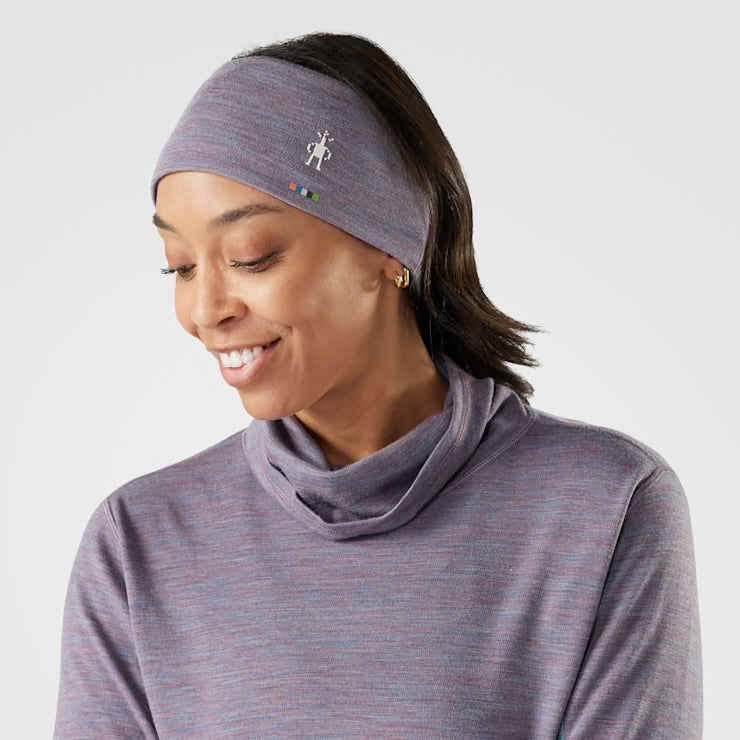 Smartwool Thermal Merino Reversible Headband - Chalk Violet Heather/Nightfall Blue 