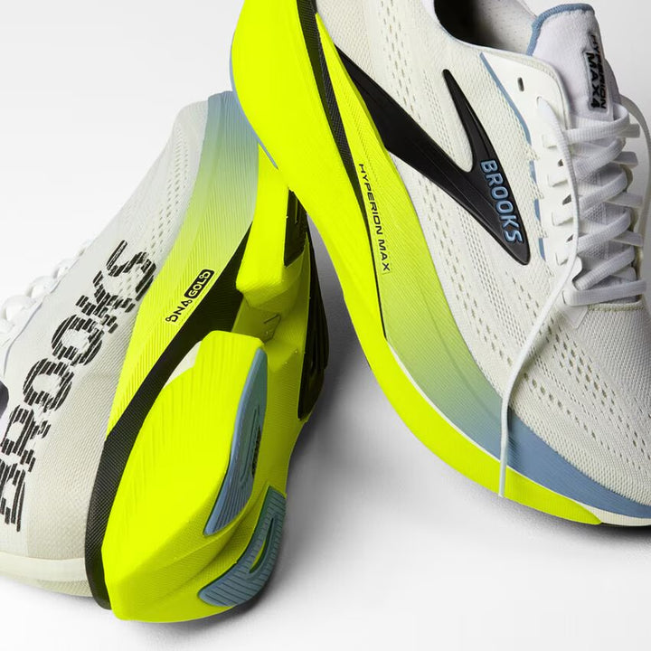 Brooks Men’s Hyperion Max 4 Running Shoe - White/Blue/Nightlife 1