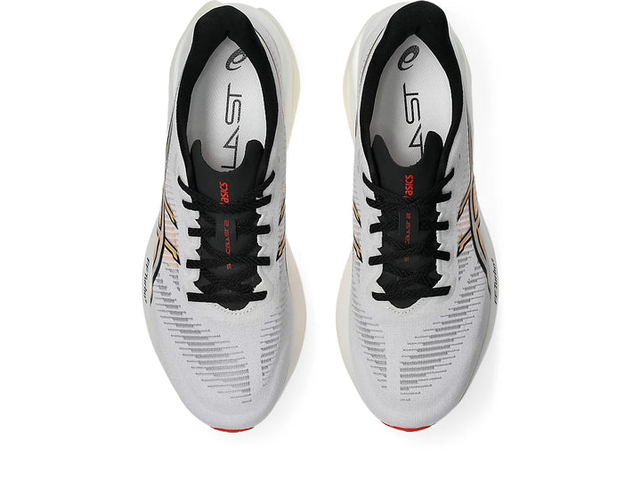 ASICS Men’s Sonicblast 2 Running Shoe - White/Stadium Orange 5