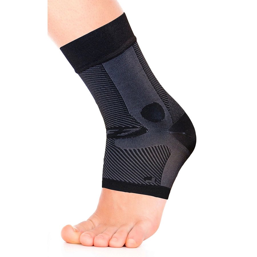 OS1st AF7 Ankle Bracing Sleeve - Left Foot, Black, worn
