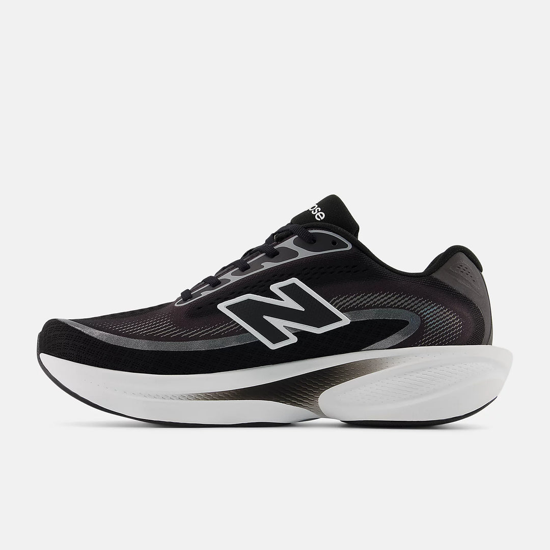 New Balance Ellipse v1 Fresh Foam X Running Shoe top view Faded Black/ White w Black