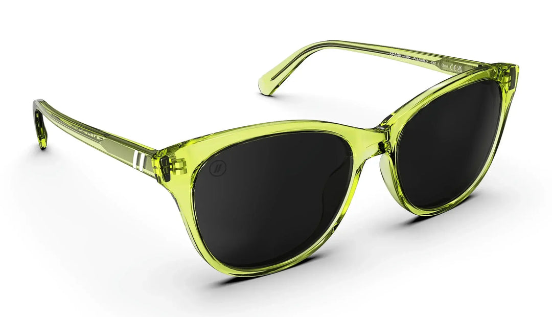 Blenders Palmy polarized sunglasses in Spark Lime - angle view
