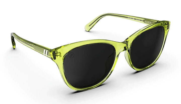 Blenders Palmy polarized sunglasses in Spark Lime - angle view