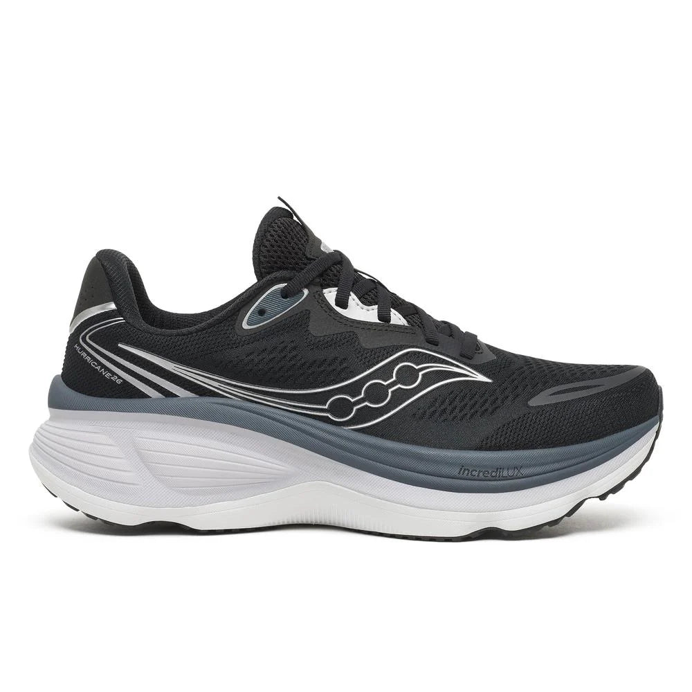 Saucony Hurricane 26 Men’s Running Shoe - Black/Silver