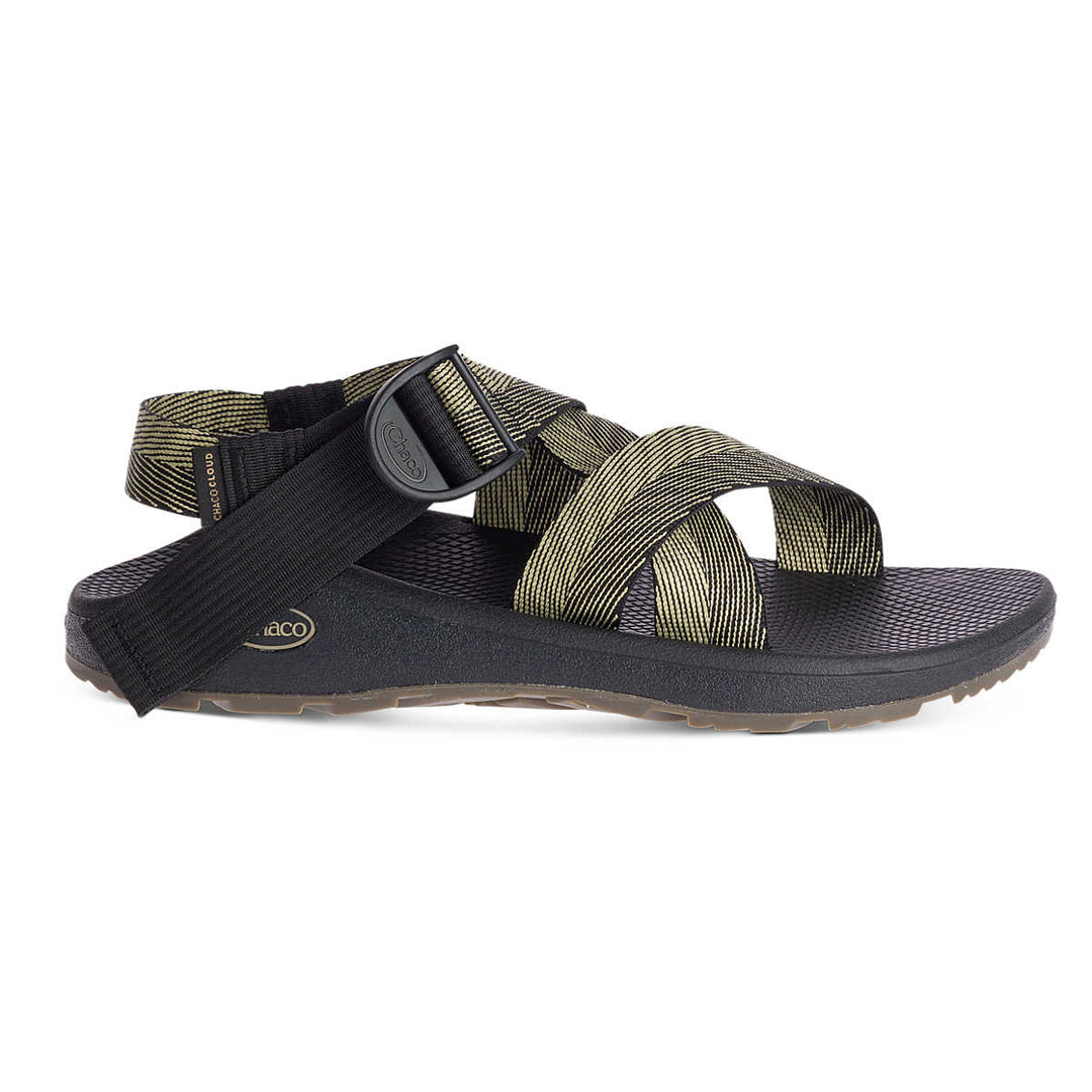 Chaco Men's Mega Z Cloud Wide-Strap cushioned Sandal Odds Black