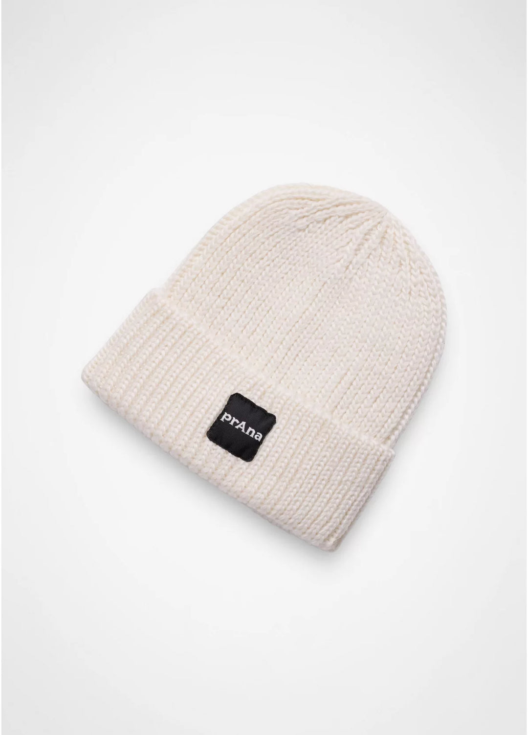 PrAna Logo Beanie Soft White