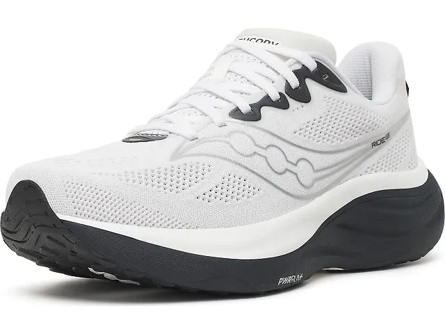 Saucony Ride 19 Men's Running Shoes White/Black 5