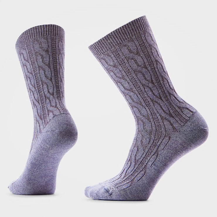 Smartwool Women’s Everyday Cable Crew Socks Chalk Violet