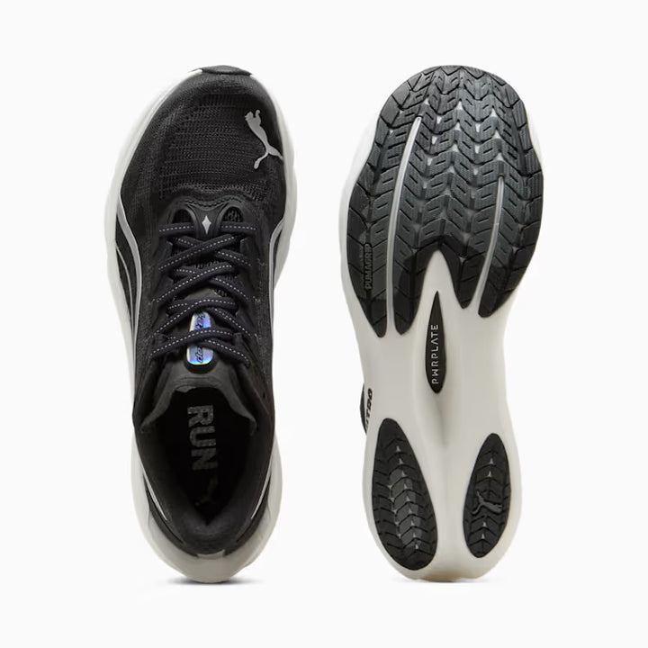 Puma Men’s Deviate Nitro 4 Running Shoe - Puma Black/White/Silver 3