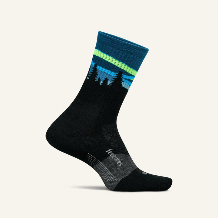 Feetures Trail Max Cushion Mini Crew - Blue Aurora 