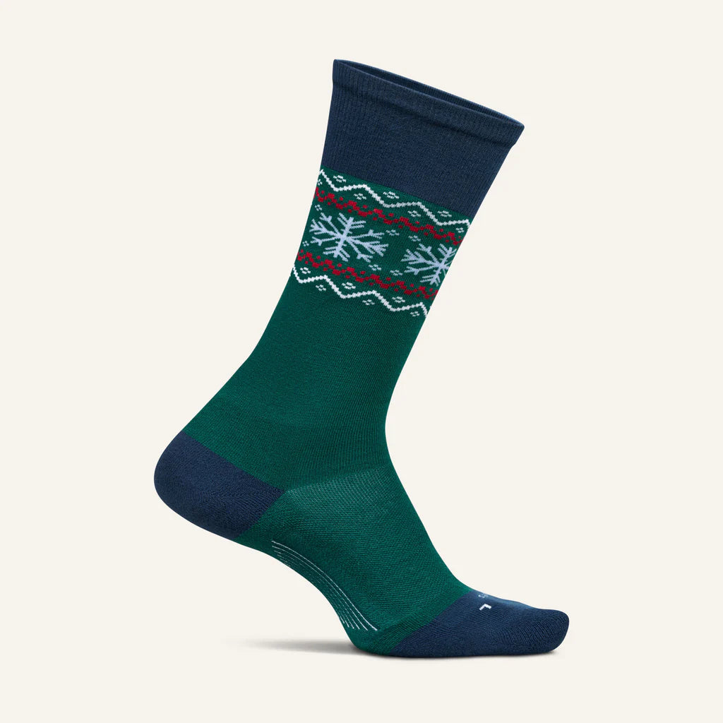 Feetures Everyday Men's Max Cushion Crew Socks - Evergreen 