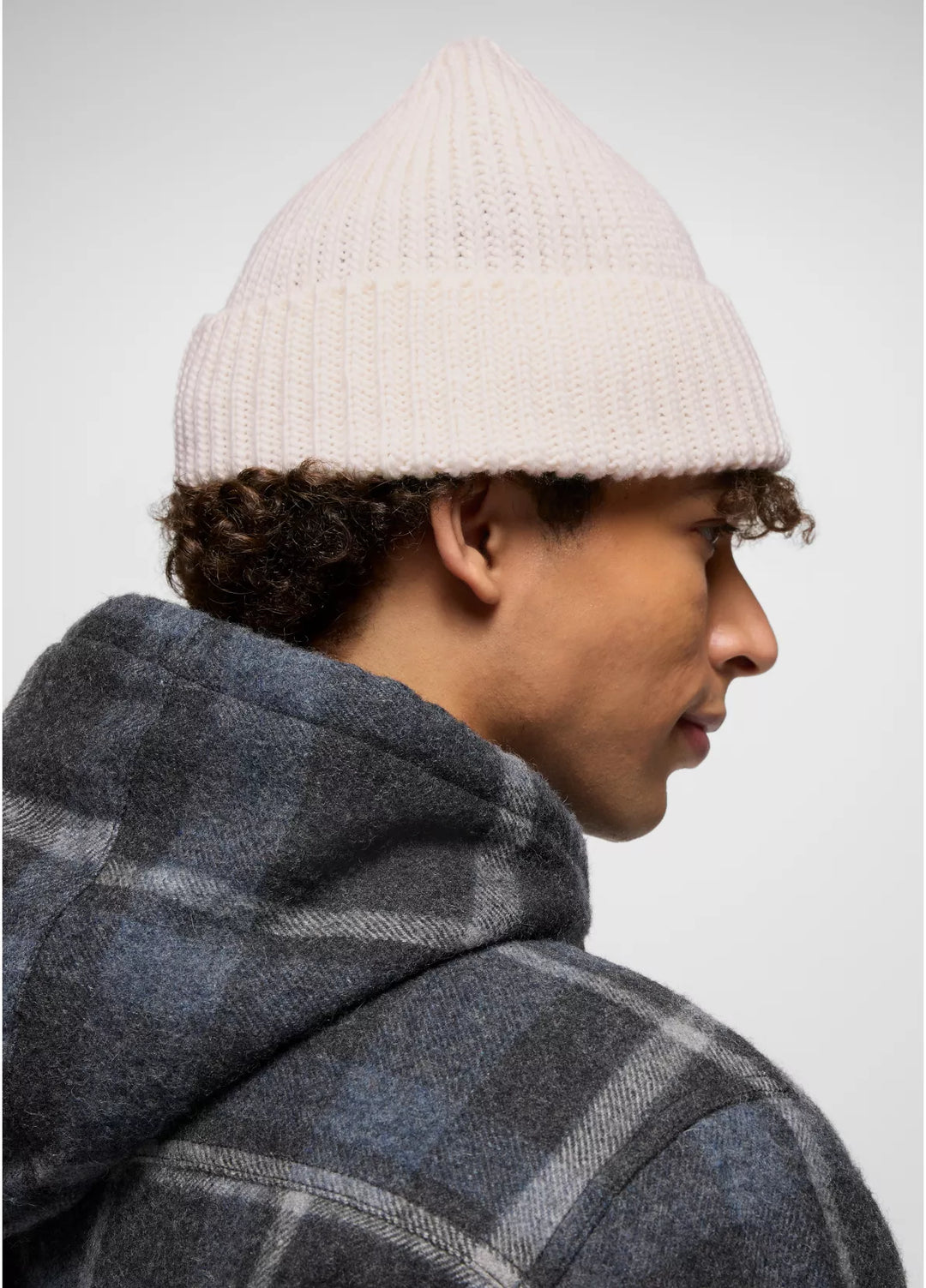 PrAna Logo Beanie Soft White 3