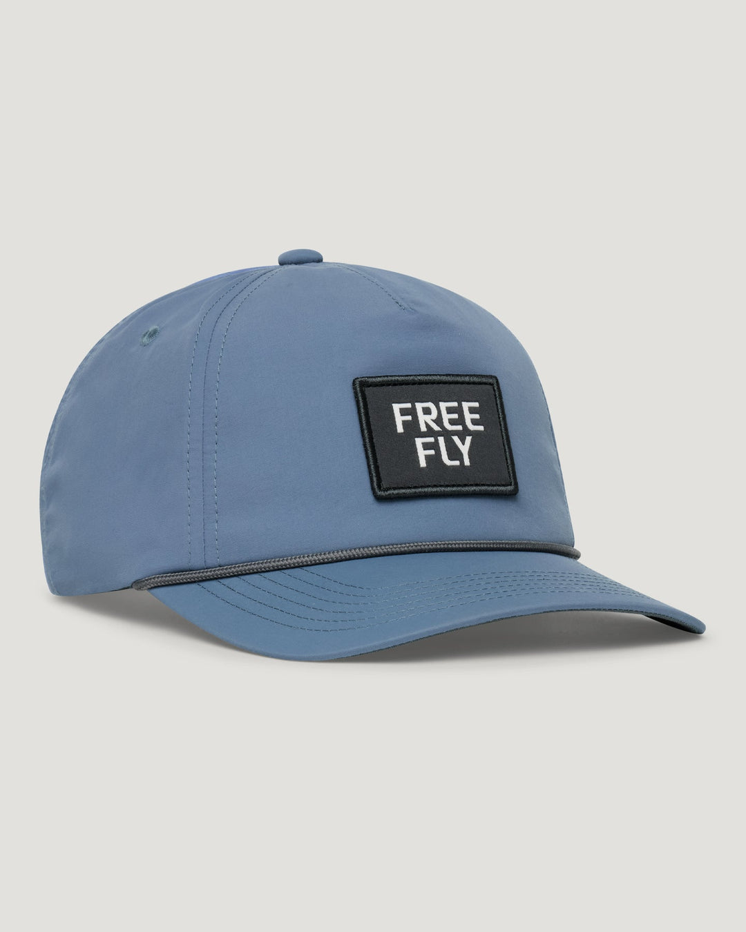 Free Fly Logo Performance Hat in Windward Blue - front view