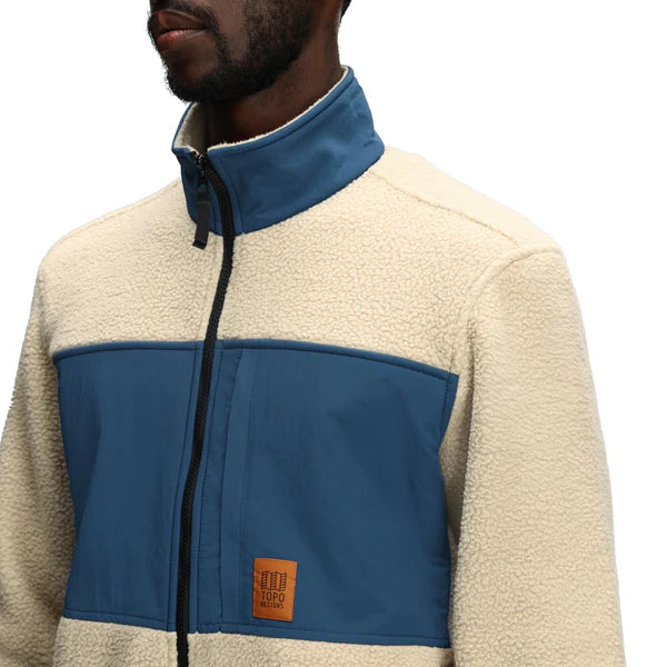 Topo Designs Summit Rise Full Zip Jacket M Oatmeal/Pond Blue 6