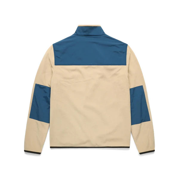 Topo Designs Vista 1/4 Zip Lightweight Fleece M Oatmeal/Pond Blue 1