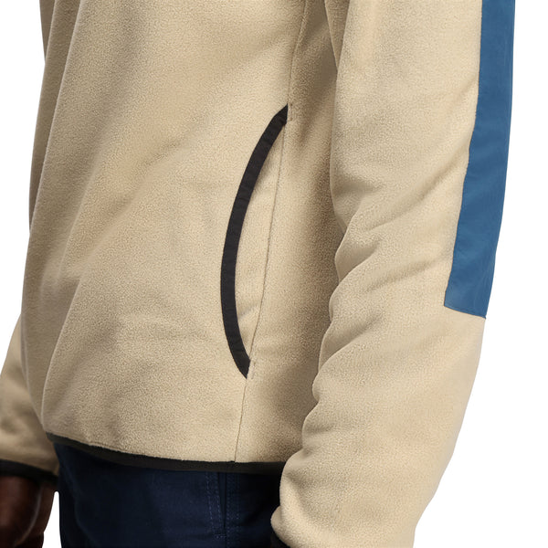 Topo Designs Vista 1/4 Zip Lightweight Fleece M Oatmeal/Pond Blue 4