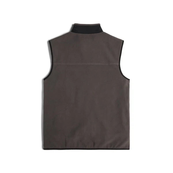 Topo Designs Men’s Vista Lightweight Fleece Vest Charcoal/Black 1