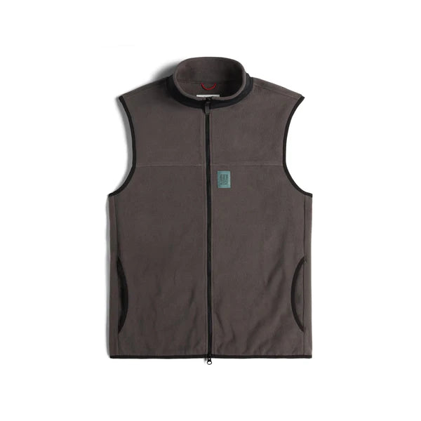 Topo Designs Men’s Vista Lightweight Fleece Vest Charcoal/Black