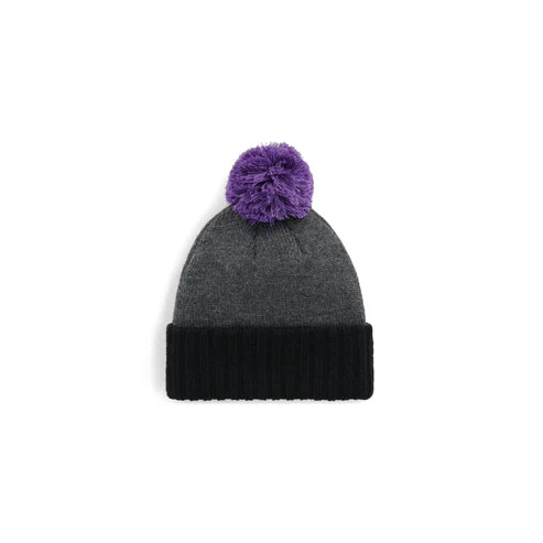 Topo Designs Pompom Beanie (Asphalt/Black) 1