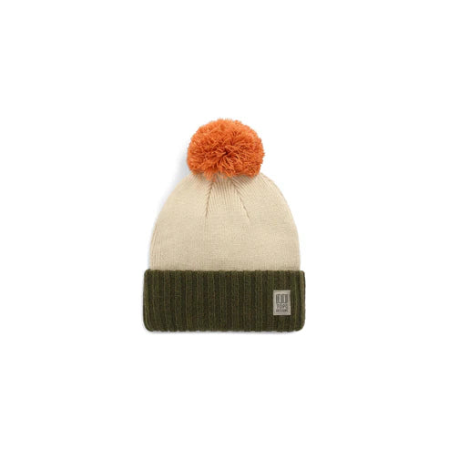 Topo Designs Pompom Beanie (Cinnamon/Oatmeal)
