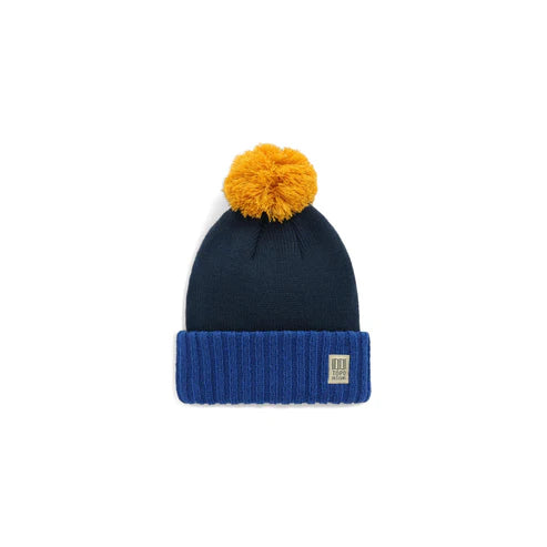 Topo Designs Pompom Beanie (Cobalt/Midnight)