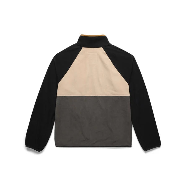 Topo Designs Vista 1/4 Zip Lightweight Fleece Women's (Black/Oatmeal) 1
