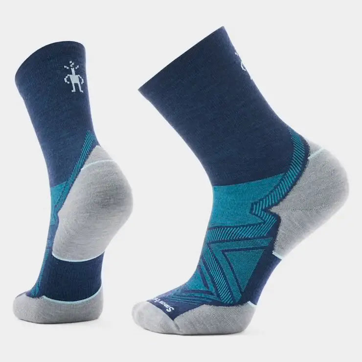 Smartwool Run Mid Crew Targeted Cushion Socks Deep Navy 