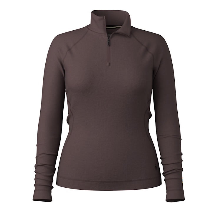 Smartwool Women’s Thermal Base Layer 1/4 Zip - Mink Heather 2