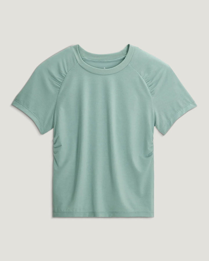 Free Fly Elevate Lightweight Womens Fitted Tee - Ocean Mist, front