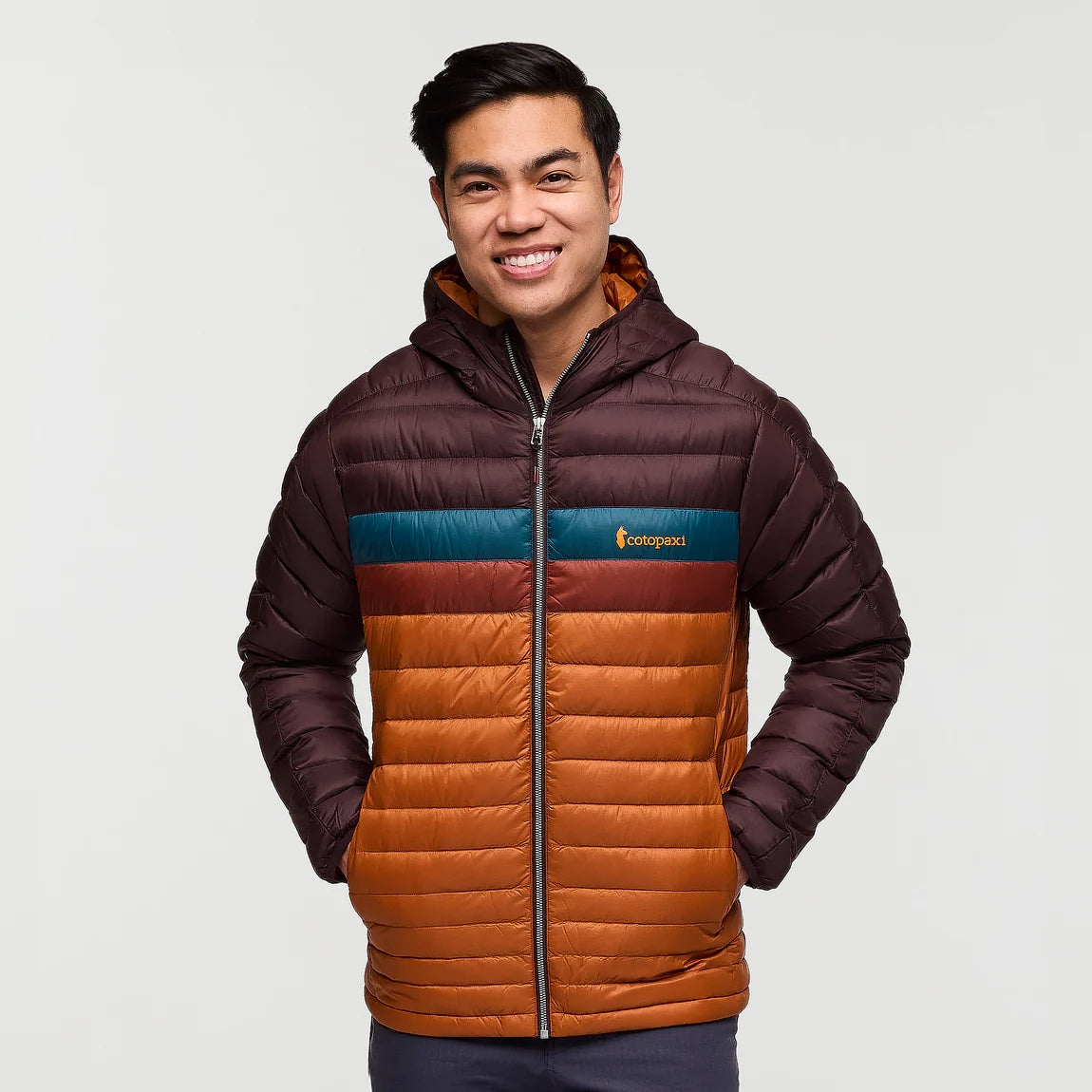 Cotopaxi Fuego Down Hooded Jacket Coffee and Sienna