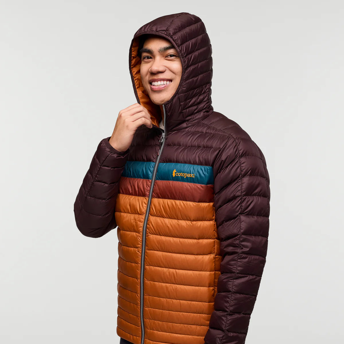 Cotopaxi Fuego Down Hooded Jacket Coffee and Sienna 6