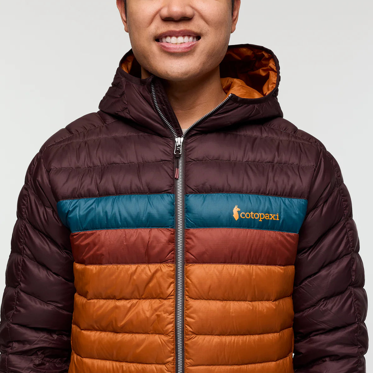 Cotopaxi Fuego Down Hooded Jacket Coffee and Sienna 7