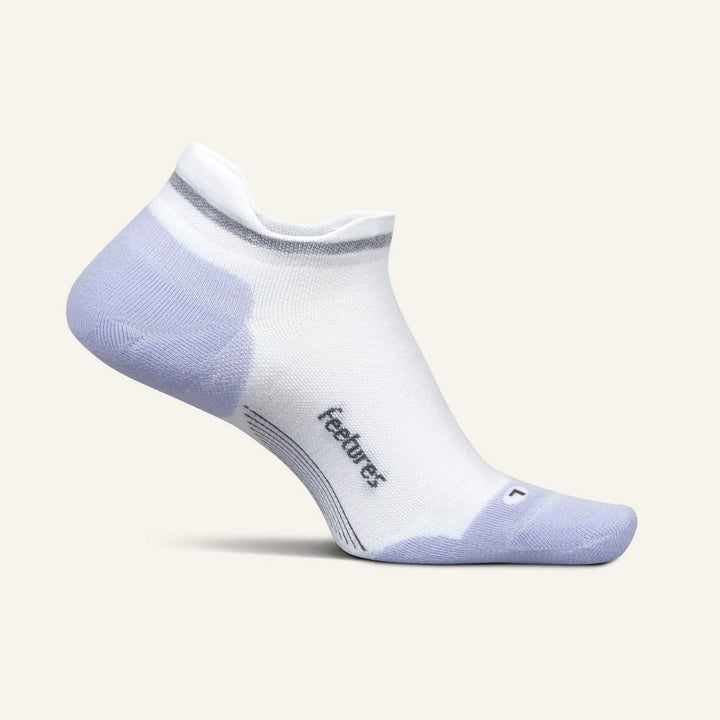 Feetures Elite Max Cushion Tab Socks White Lilatech