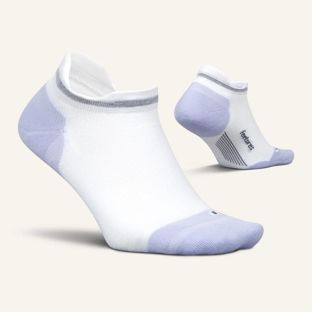 Feetures Elite Max Cushion Tab Socks White Lilatech 1