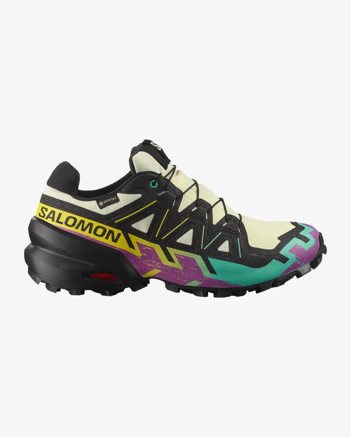 Salomon Women's Speedcross 6 Gore-tex Trail Running Shoes  Transparent Yellow / Black / Waterfall