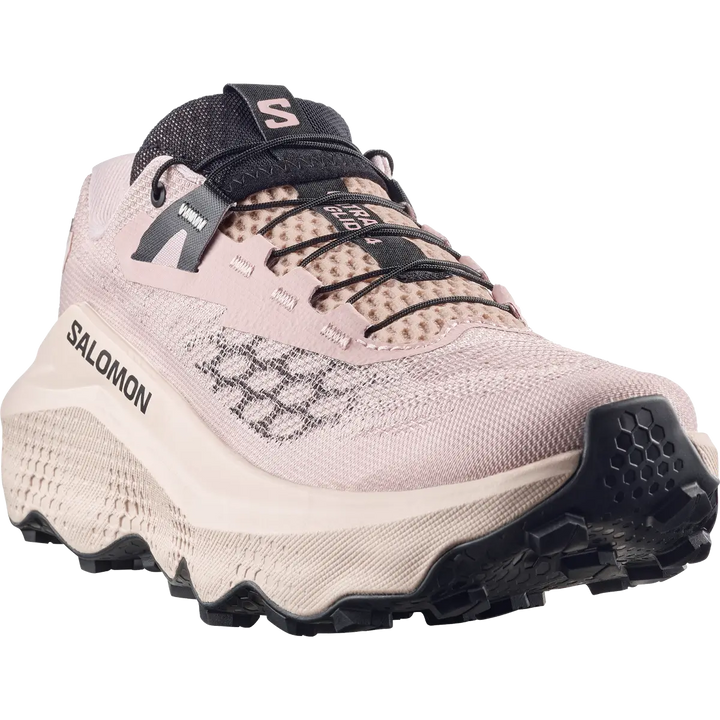 Salomon Ultra Glide 4 Women's Trail Running Shoes Shadow Gray /  Tapioca Black angle view