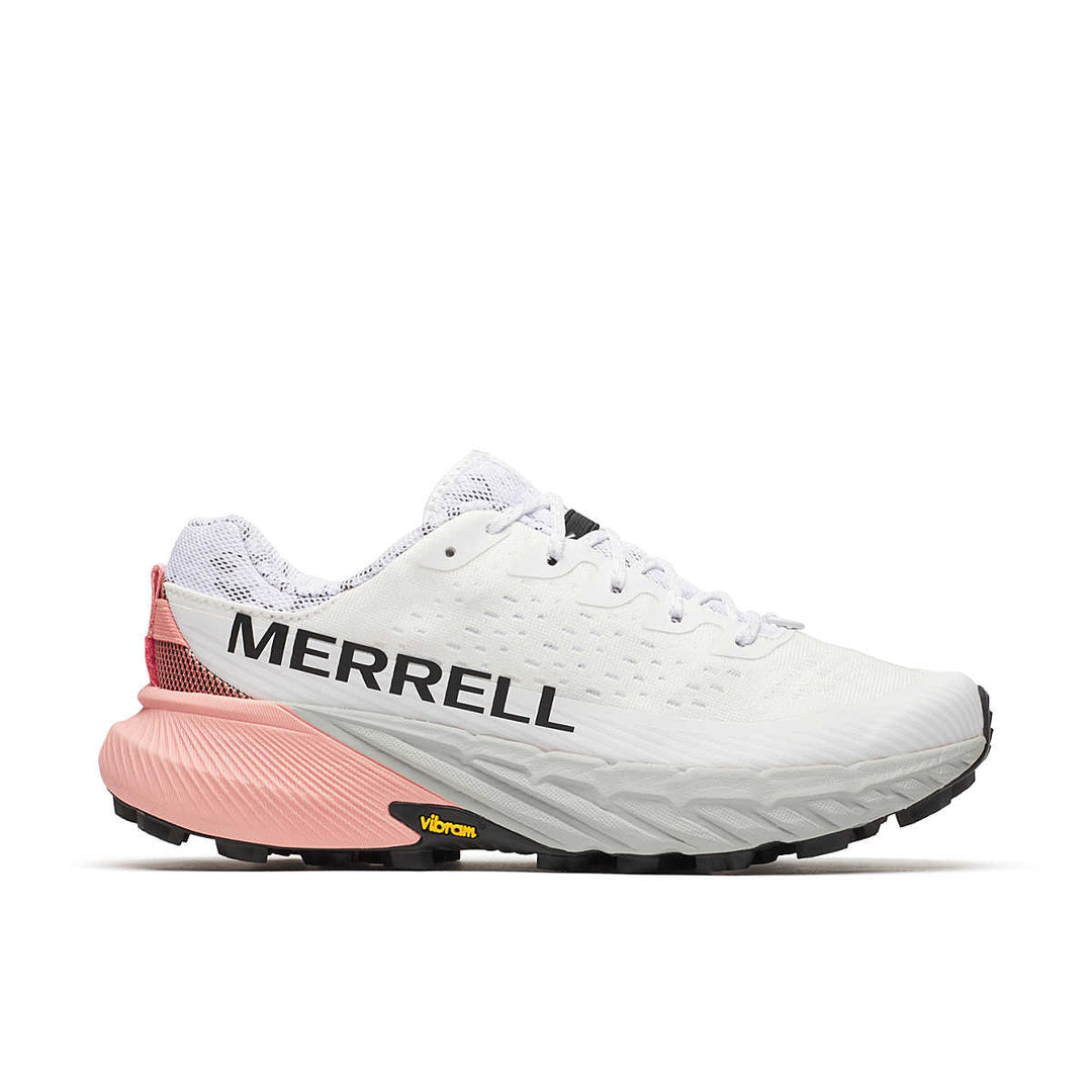 Merrell Women's Agility Peak 5 Trail Running Shoes White/Soft Coral