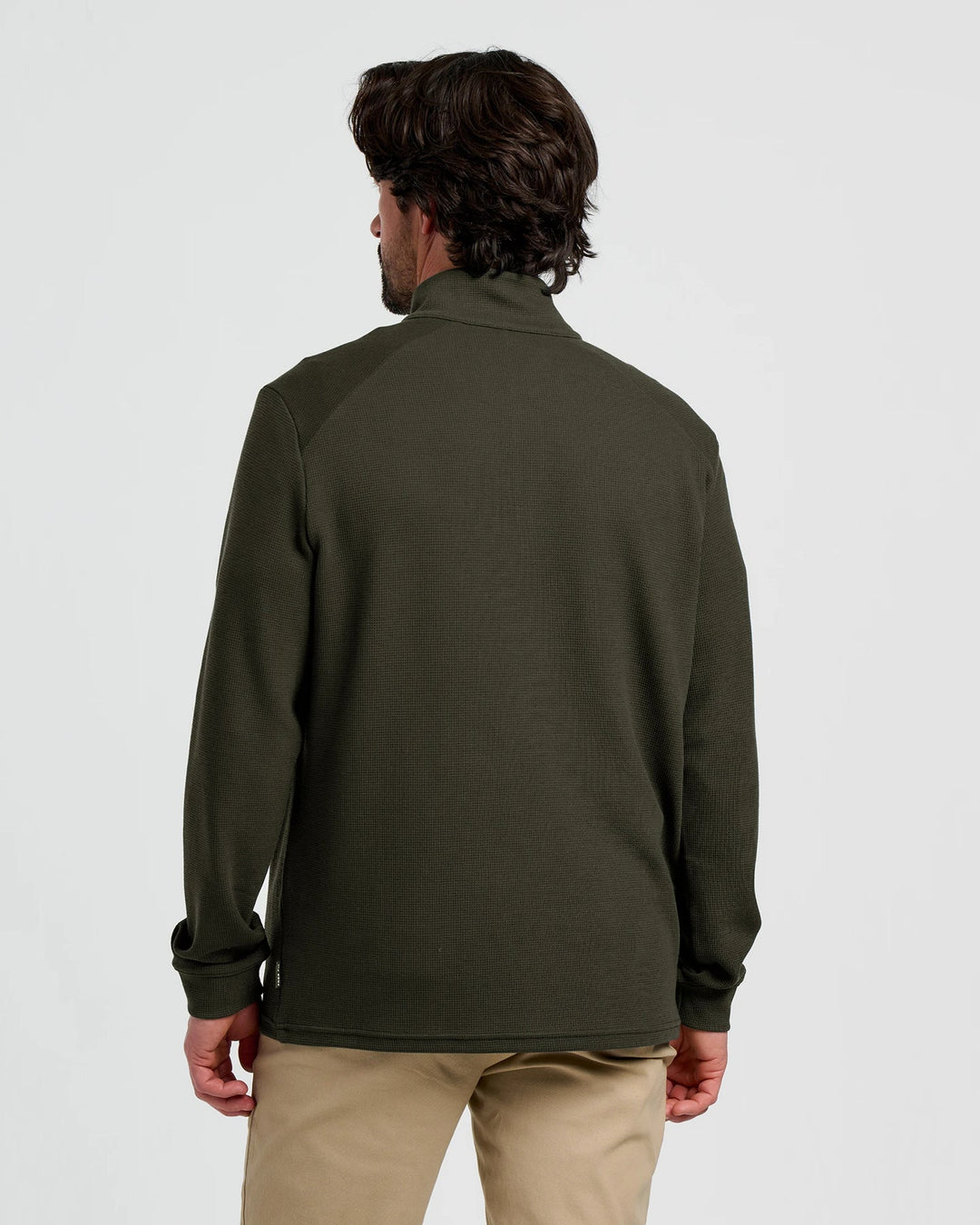 Free Fly Men’s Waffle Quarter Zip Dark Forest 1