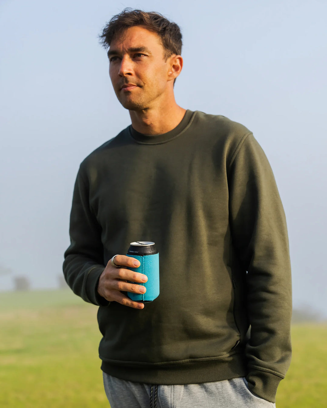 Free Fly Men's Bamboo Northcoast Fleece Crew Dark Forest
