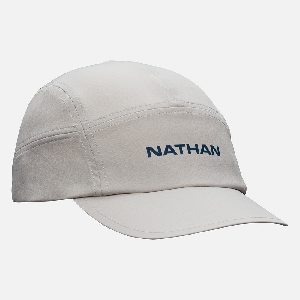 Nathan Run Cool Stash Hat in Vapor Grey/Sailor Blue