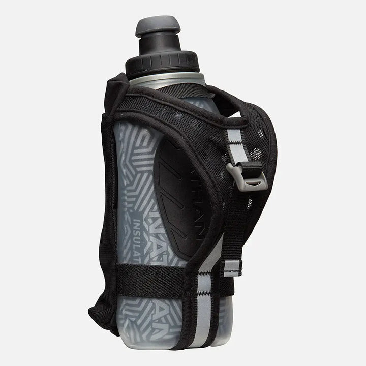 Nathan SpeedDraw 2 12oz Ins. Flask Black/Reflective Silver 