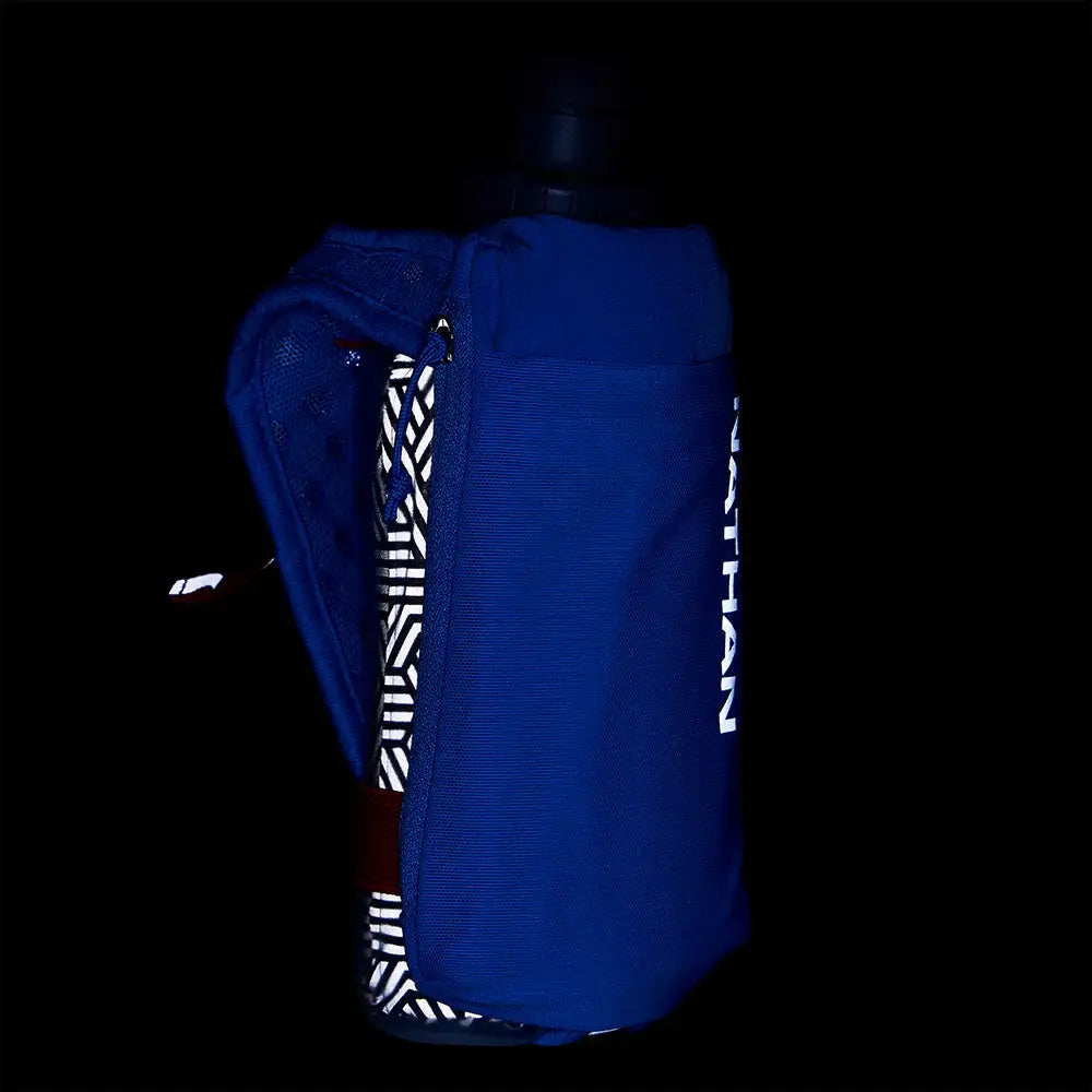 Nathan SpeedDraw 2 12oz Insulated ￼ Flask Electric Blue/Reflective Silver 2