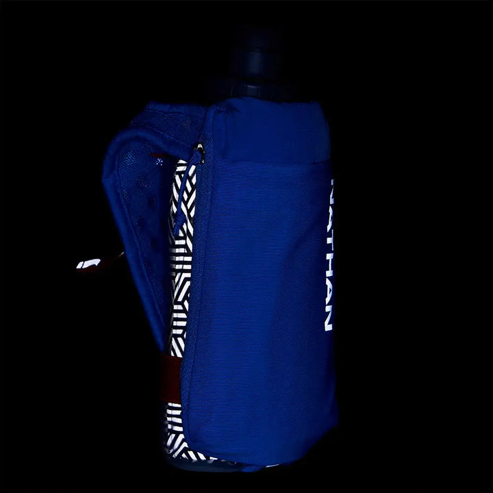 Nathan SpeedDraw 2 12oz Insulated ￼ Flask Electric Blue/Reflective Silver 2