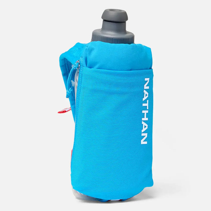 Nathan SpeedDraw 2 12oz Insulated ￼ Flask Electric Blue/Reflective Silver