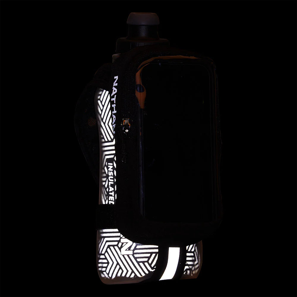 Nathan SpeedDraw 2 View 18oz Ins. Flask Black/Reflective Silver 3